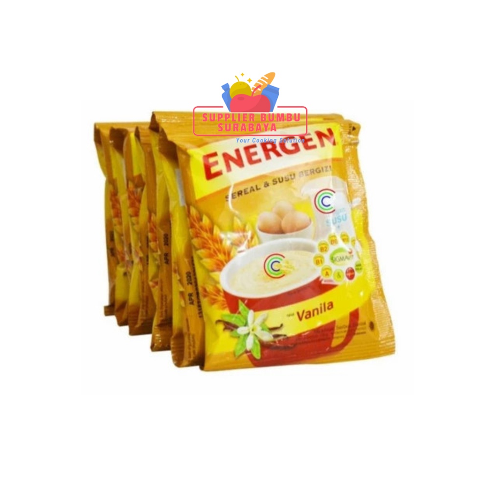 Energen Cokelat Kacang Hijau Vanilla Jagung Jahe Kurma Sereal Cereal Renceng 10