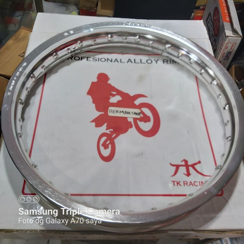 VELG TK 215 - 18 Hitam Gold Silver / Velg TK racing 215 x 18 Hitam Gold Silver brown titanium / velg