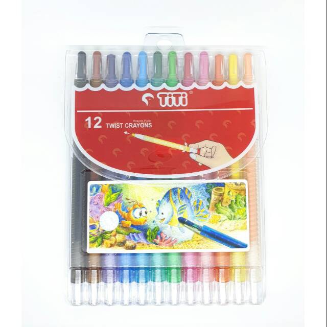 

Crayon / Krayon Oil Pastel Putar - Titi 12 Warna MURAH!
