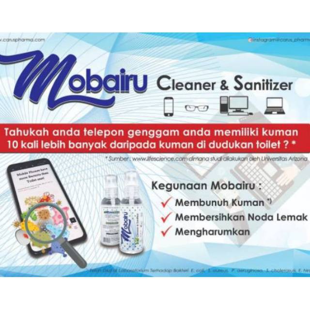 Mobairu Cleaner &amp; Sanitizer 60ml