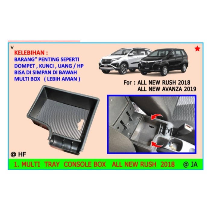 Multi tray console box Toyota Rush Terios 2018-2022 FCA