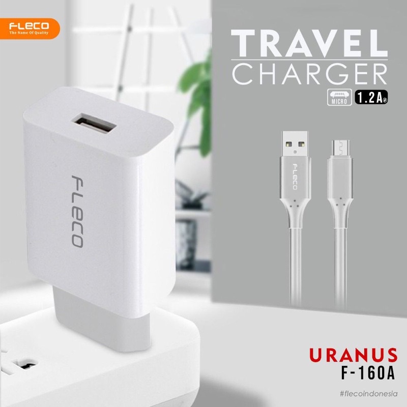 TRAVEL CHARGER FLECO F160 URANUS 1USB KABEL MICRO PROMO SEN