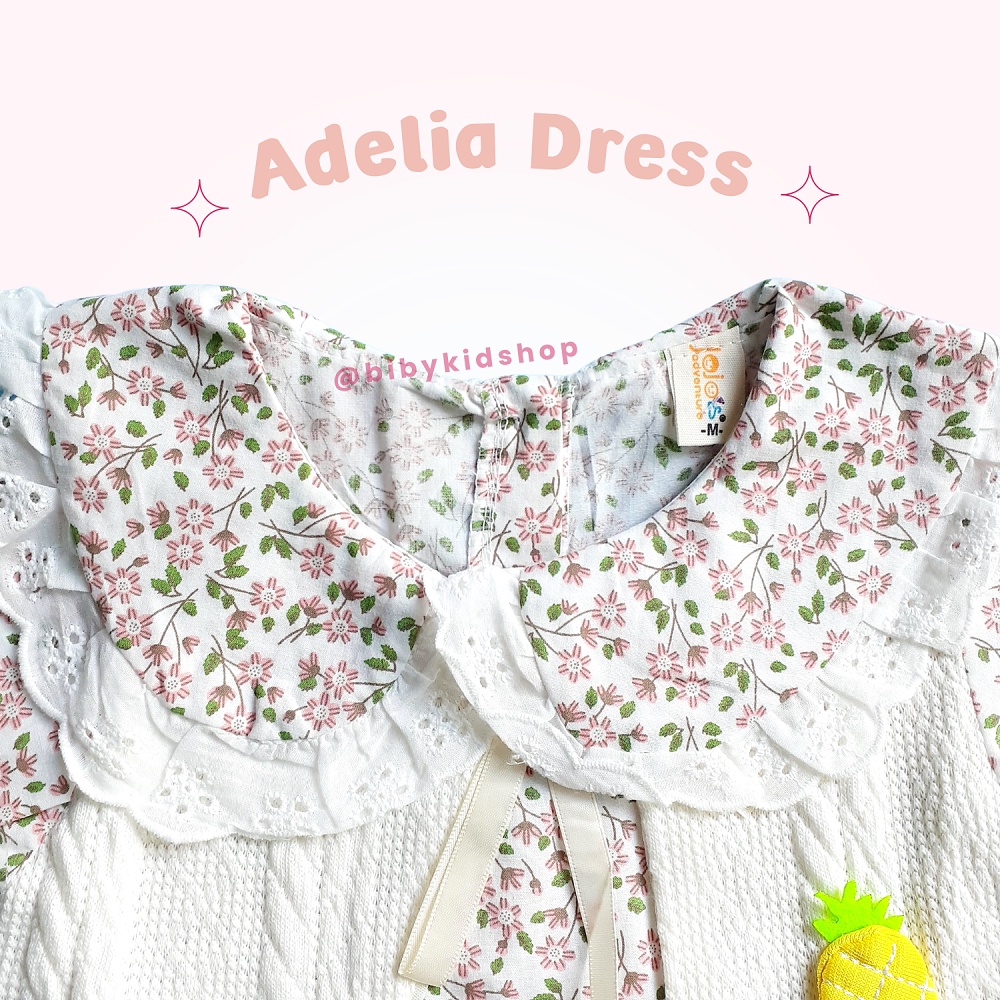 IMPORT Baju Dress Anak Bayi Perempuan Newborn 6 12 Bulan Baby Girl Motif Bunga Lengan Panjang Korean Style