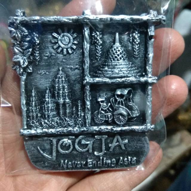 (BISA COD) MAGNET KULKAS JOGJA NEVER ENDING BAHAN FIBERGLASS 6x5 cm - DEKORASI RUMAH SOUVENIR MURAH