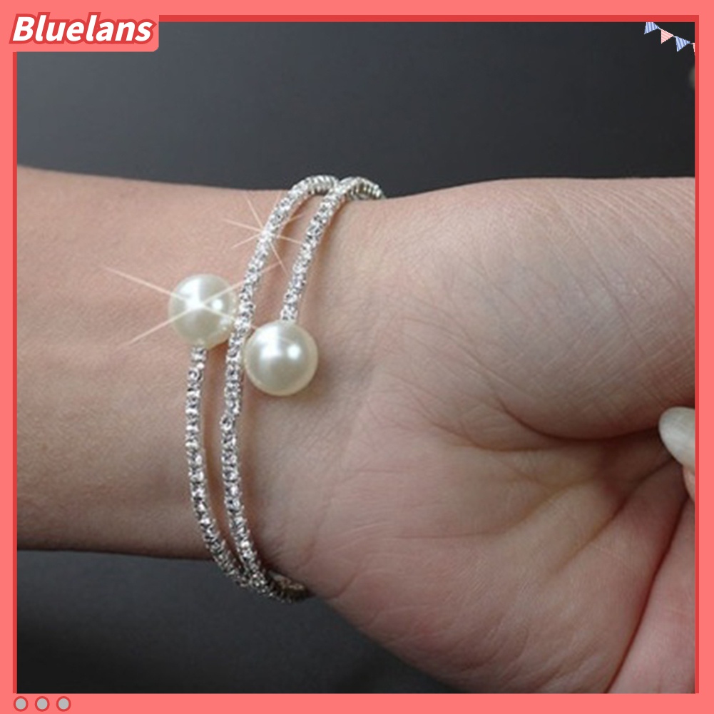 Gelang Multilayer Aksen Mutiara Imitasi Untuk Wanita