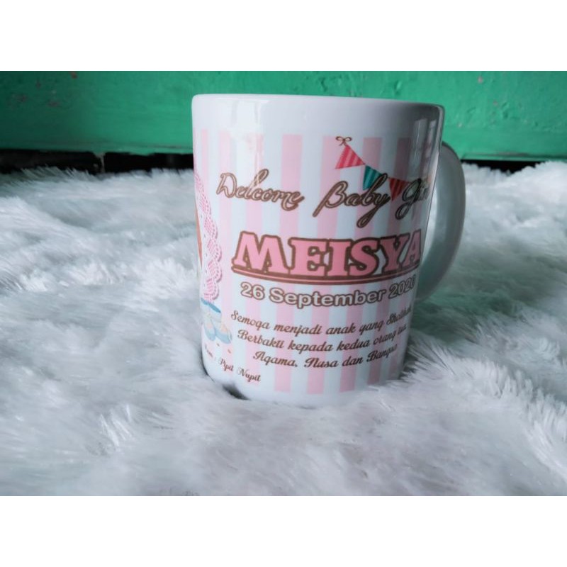 Jual Mug Custom Kelahiran bayi, Mug Custom wisuda, Mug Custom murah
