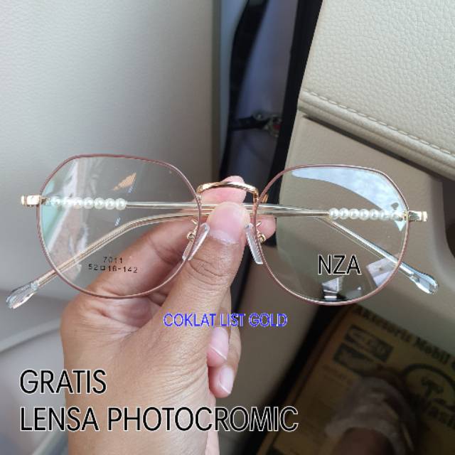 FRAME KACAMATA WANITA RETRO 7011 | KACAMATA MINUS | KACA MATA ANTI RADIASI | PAKET LENSA PHOTOCROMIC