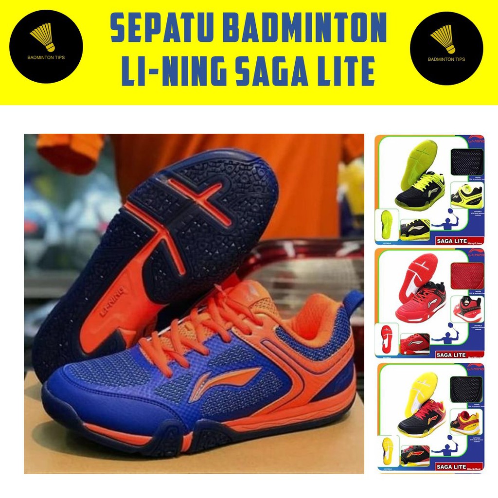 Jual SEPATU BULUTANGKIS LINING SAGA LITE ORIGINAL LINING BADMINTON