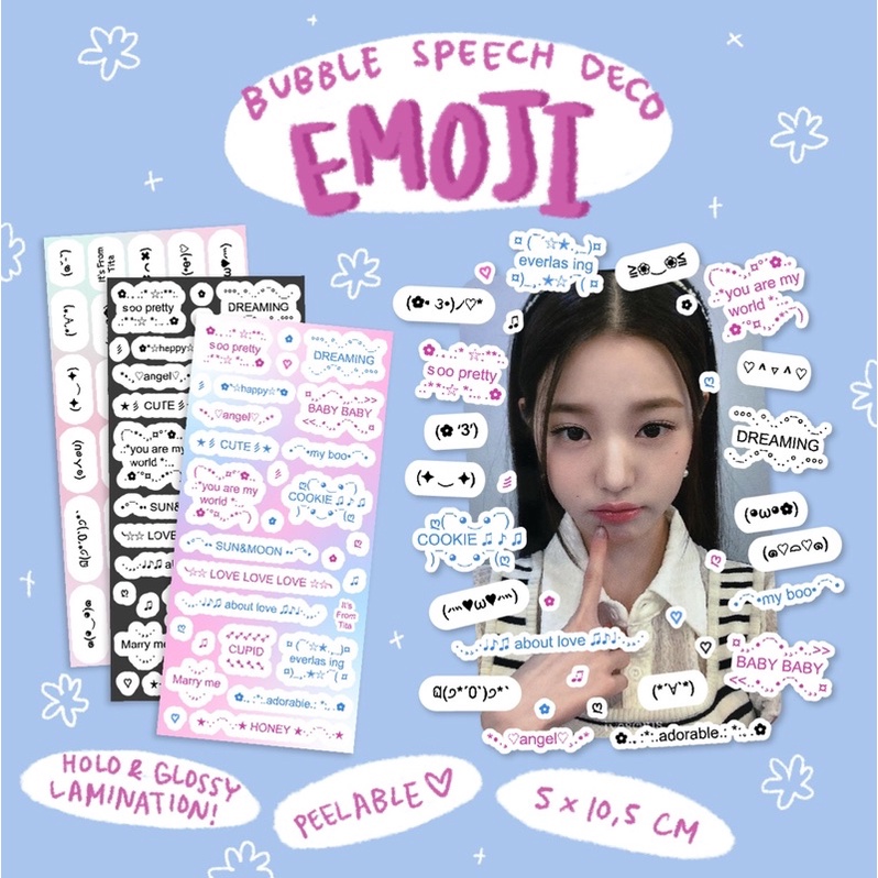 

Kawaii (Holo Finish) Deco Sticker || Itsfromtita