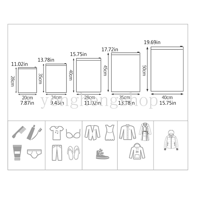 Tas Pouch Organizer Kosmetik / Pakaian Dalam Portable Anti Air Dengan Resleting Untuk Travel