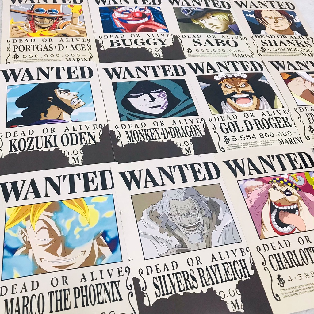 Poster Old Era Set Anime Manga One Piece Mugiwara