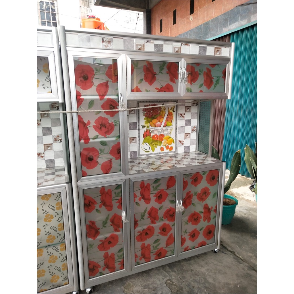 Rak Piring / Lemari Piring / Rak Dapur / Lemari Piring 3 Pintu ( PEKANBARU ONLY )