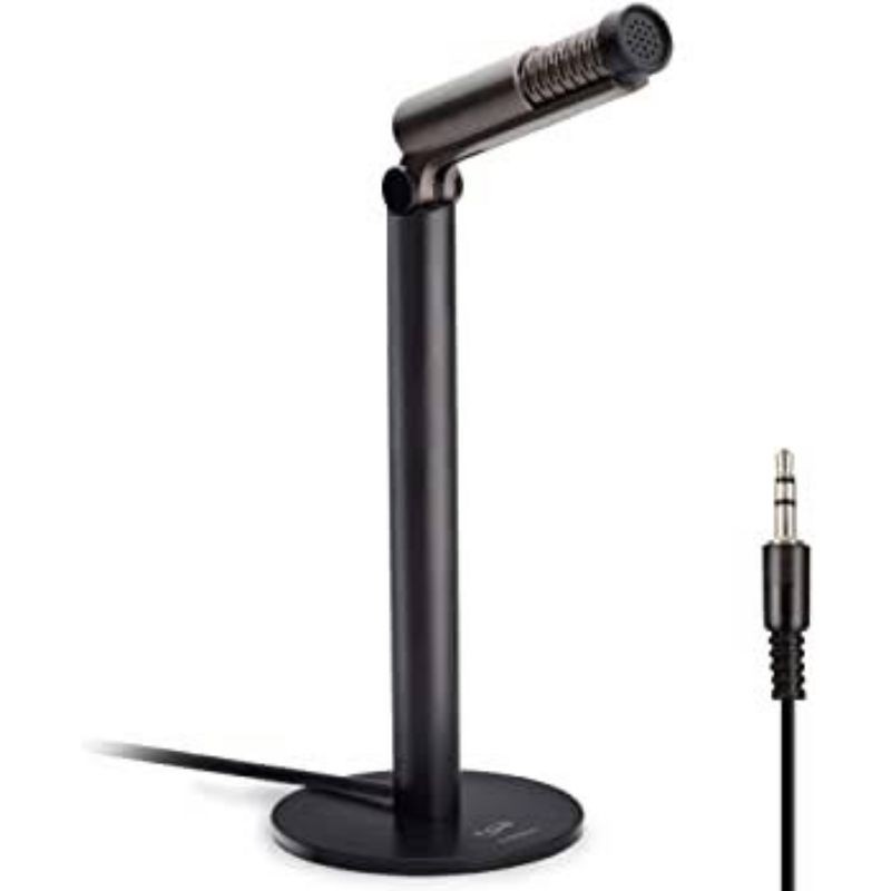 MIKROFON CONDENSER MIC LAPTOP PC HANDPHONE 3.5MM JACK WITH STAND MOUNT KONDENSER MICROPHONE SF-950