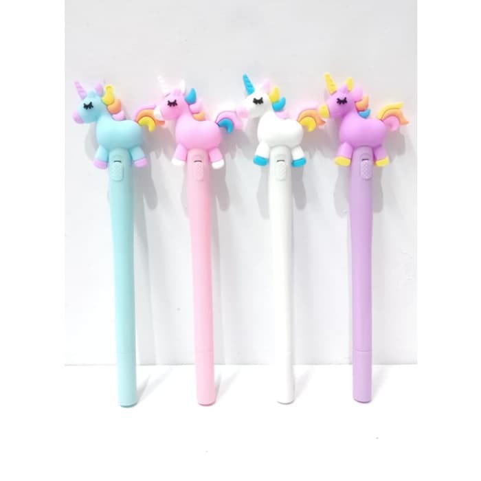 

HOT SALE Pulpen Bolpen Lampu Kepala Unicorn Alat Tulis Gel Hitam 0.5 mm Tipe C