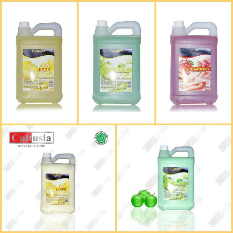 CULTUSIA SHAMPOO / CONDITIONER 5 LITER / DRIGEN ORIGINAL BPOM UNTUK SALON DAN BARNERSHOP PANGKAS RAMBUT DLL