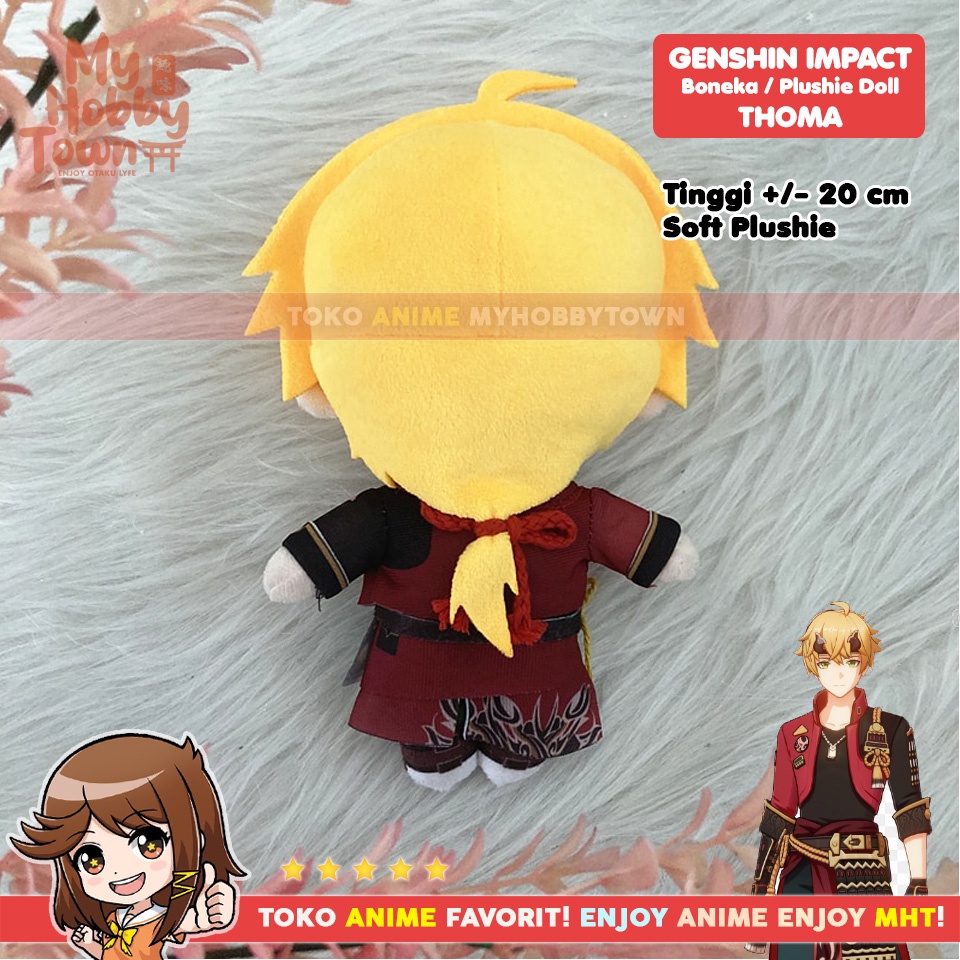 Boneka Anime Karakter Genshin Impact Thoma Plushie Doll