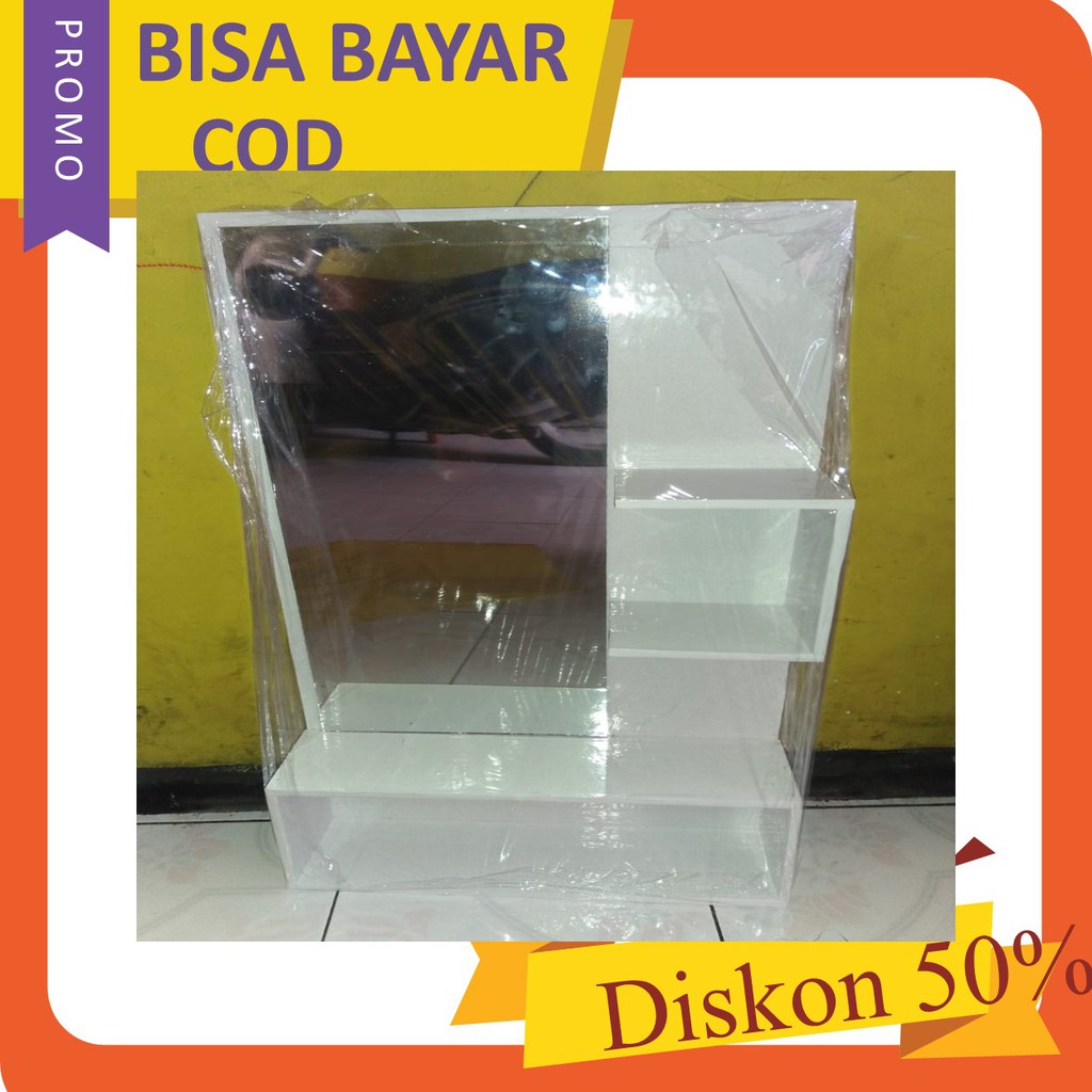 TOLET MINIMALIS MEJA RIAS MURAH HARGA GROSIR RESELLER DROPSHIP WELCOME WARNA PUTIH