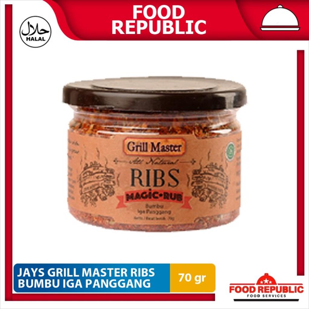 Jays Grill Master Ribs Chicken 70 gr Magic Rub Bumbu Iga Ayam Panggang Halal