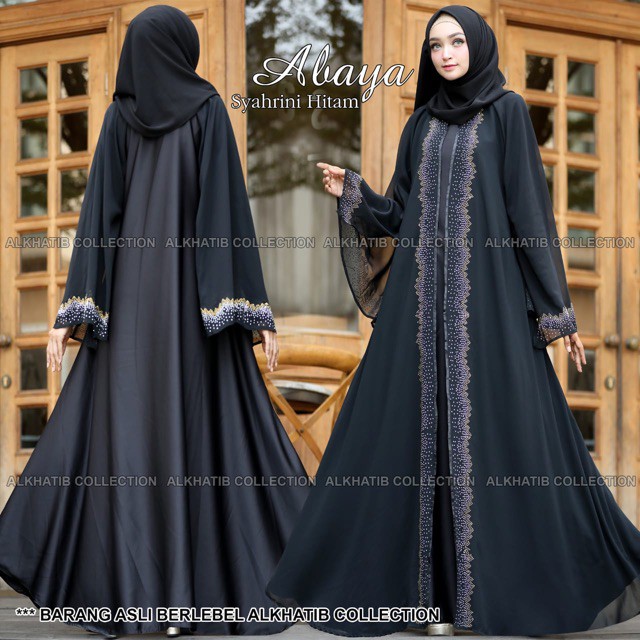 #    NOQBA Exclusive Abaya Pesta Syahrini Gamis Syari Dubai Maxy Dress Arab Cantik Fashion    #
