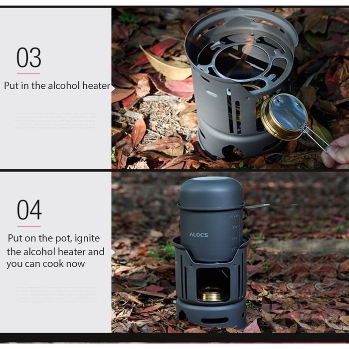 Kompor Spirtus Portable Alcohol ALOCS 7in1 Stove Outdoor Camping