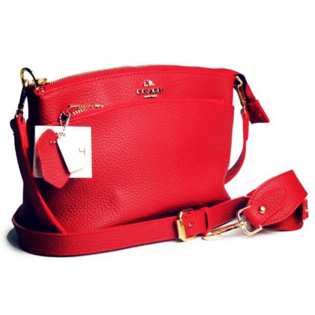 Tas wanita sling bag Import Coach - Hitam