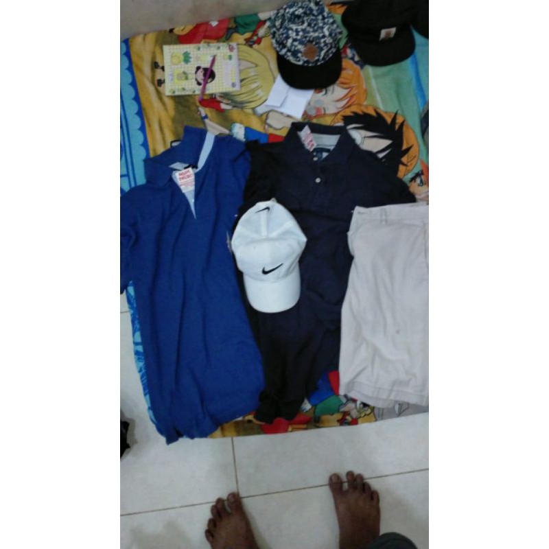 Borongan 2 poloshirt 1 cap