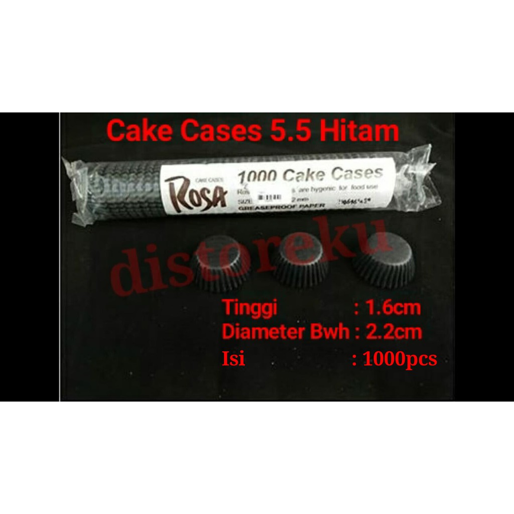 1000pcs cake cases cup nastar greaseproof paper rosa 5.5 black