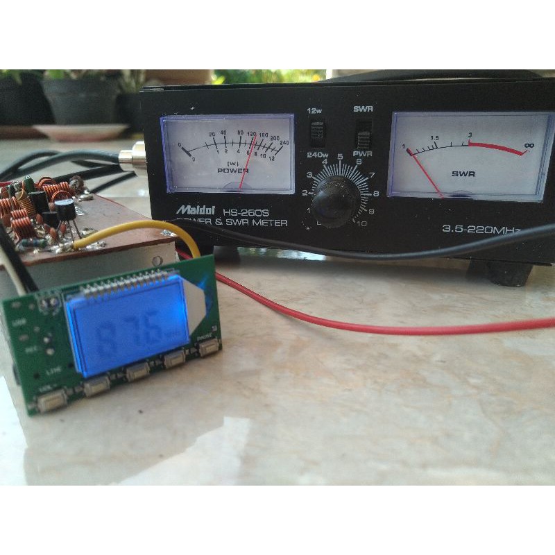 Pemancar FM 7 Watt stereo c1971 DSP PLL  Frekuensi 76 Mhz - 108 Mhz