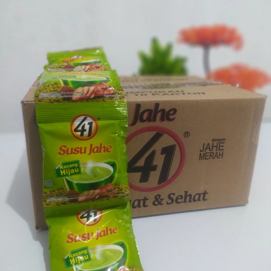 

Susu Jahe Kacang Hiajau 41 - Susu Jahe Kacang Hijau - Minuman Kesehatan - isi 10 Sachet