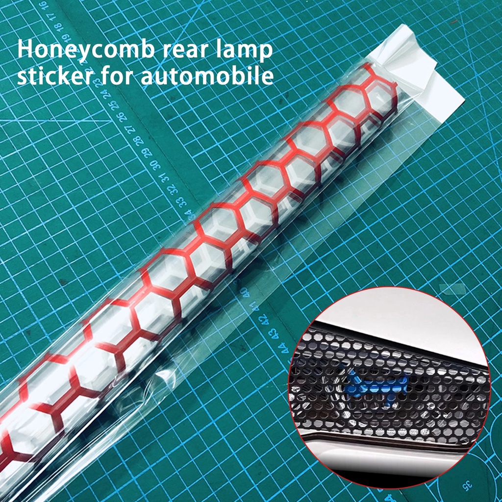 Hot Sale/DIY Stiker Warna Lampu Belakang Mobil Ekor/Fashion Car Honeycomb Sticker/Stiker Hias Mobil Universal