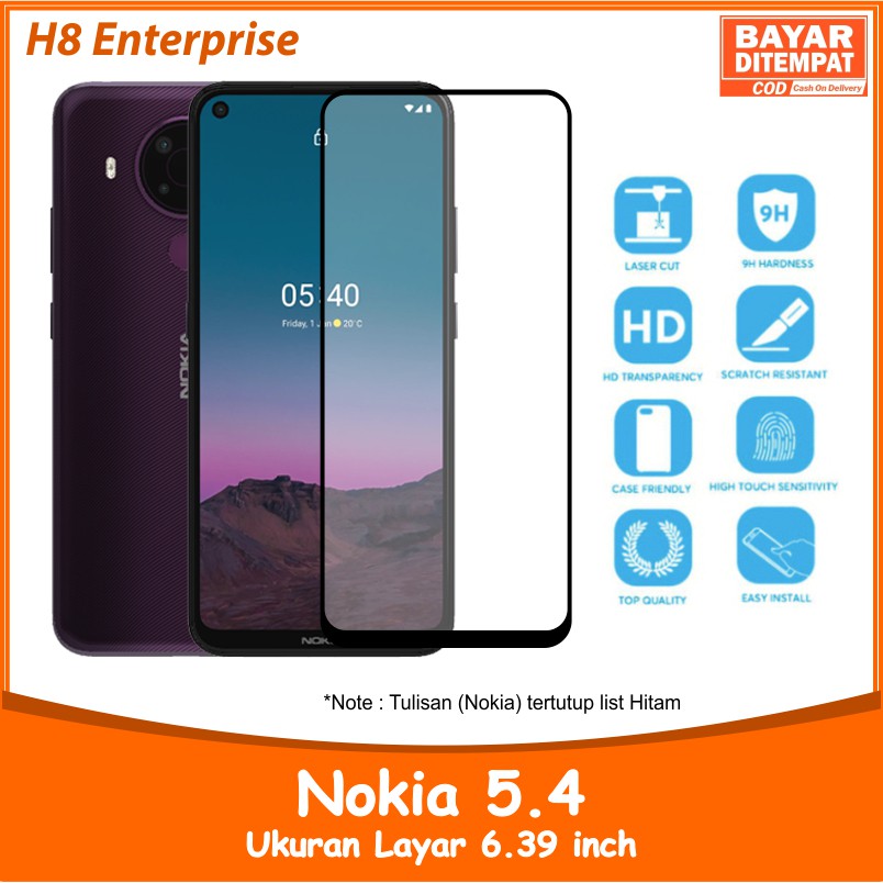 Tempered Glass Full for Nokia 5.4 Tempered Glass 9D Full Layar