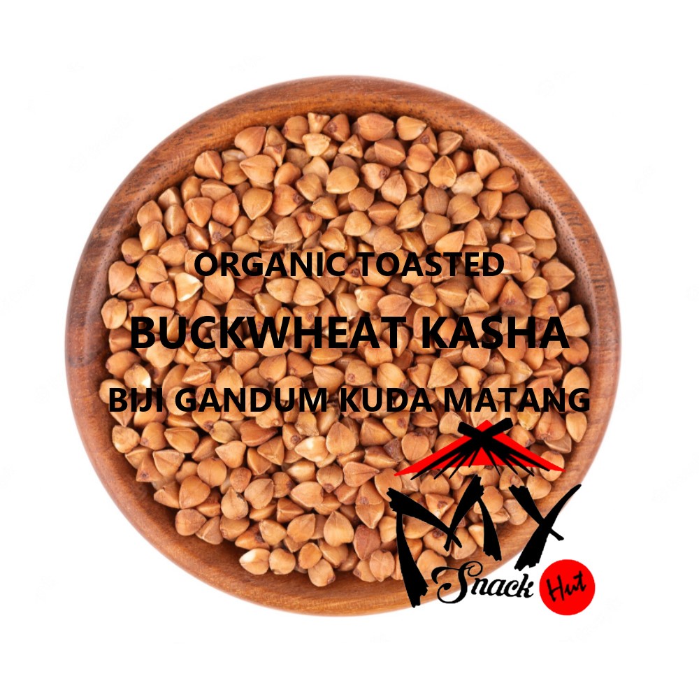 TOASTED BUCKWHEAT 100GR - BIJI SOBA HULLED GANDUM KUDA KASHA SEEDS COKLAT COKELAT PANGGANG MATANG