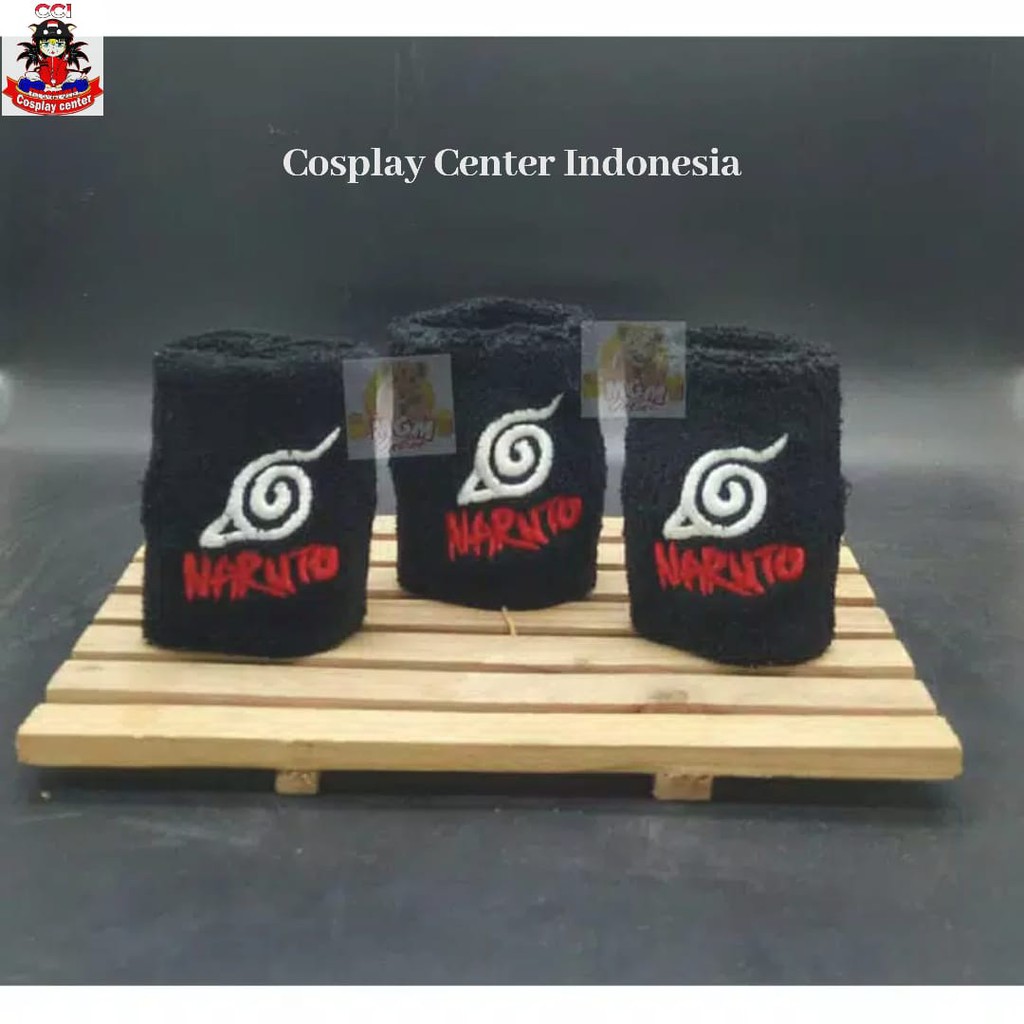 [Bisa COD] Gelang Naruto Wristband Anime Cosplay Keren Pergelangan Tangan Naruto Bahan Bordir tebal