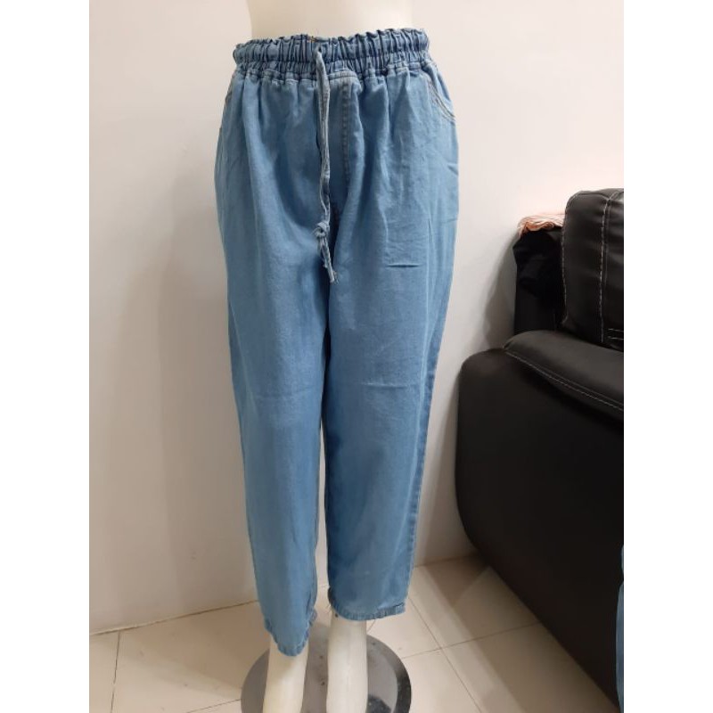 Keropi Pants Baggy Jeans Wanita Jumbo Nyaman XL-XXXL