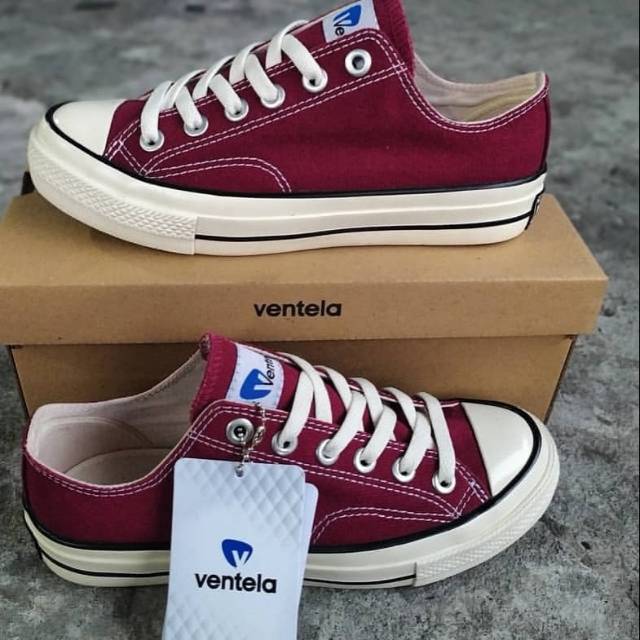 Ventela 70s PLAY Low BNIB Burgundy