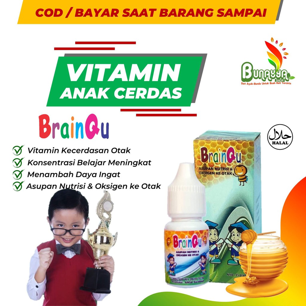MADU ANAK BRAINQU / VITAMIN OTAK UNTUK BAYI / VITAMIN ANAK 6,7,8,9 BULAN / VITAMIN OTAK ANAK