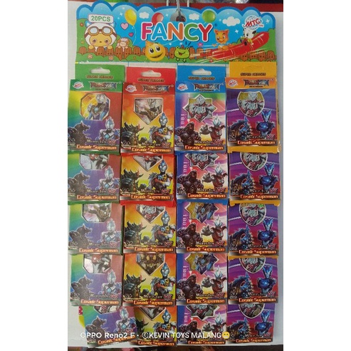 MD 3308 MAINAN KARTU FANCY GAMBAR ULTRAMEN ISI 10 KARTU / MAINAN KARTU ROBOMAN SUPER HERO KEMASAN BOX