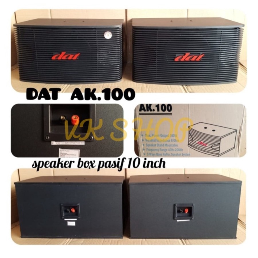 SPEAKER PASIF DAT AK.100 DAT AK.100 ORIGINAL 10 INCH 2 PCS
