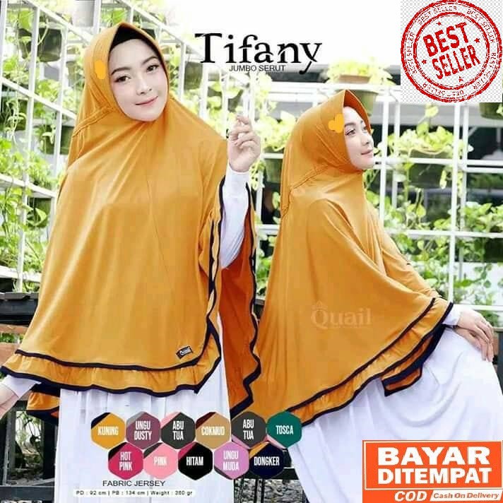 kerudung instan hijab instan bergo khimar pet motif dual list tali serut bahan jersey premium jumbo 