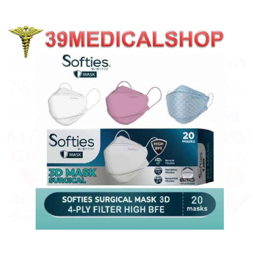 MASKER SOFTIES SURGICAL 3D 4PLY KF94 BOX ISI 20PCS