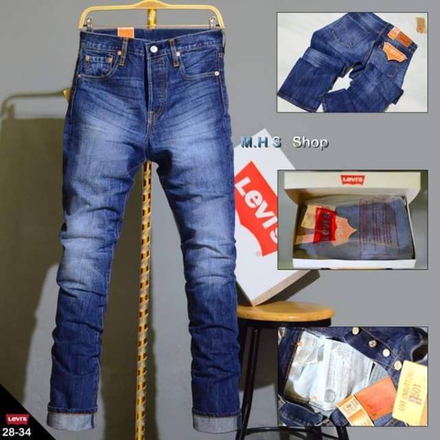  CELANA  JEANS  COWOK  LEVI S BLUE SCRUP SLIMFIT Shopee  