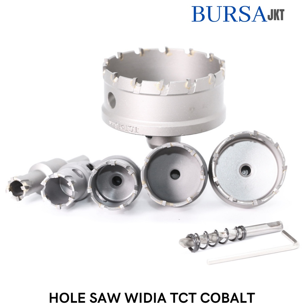 HOLE SAW TCT WIDIA M35 COBALT MATA BOR PELUBANG BESI KUNINGAN PLAT TEBAL 14 - 85 MM