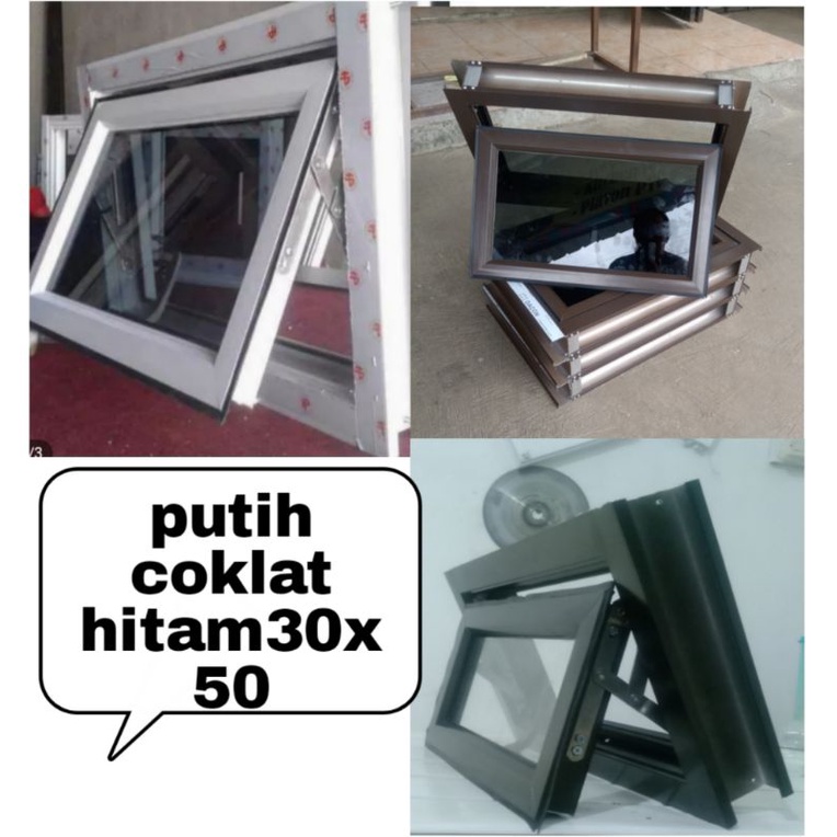 jendela  aluminium 30x50 sirkulasi udara,kamar mandi kamar tidur  ,ventilasi lubang angin,free palet