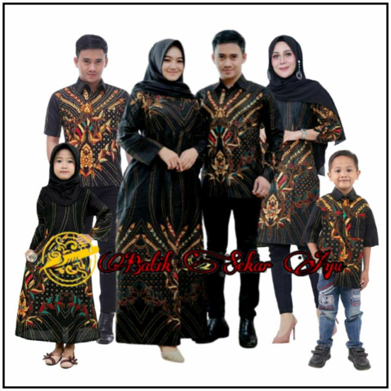 Batik Couple Keluarga Sania Ruffle Ori Ndoro Jowi Dnt Motif Prasasti Abu Termurah Di Shopee