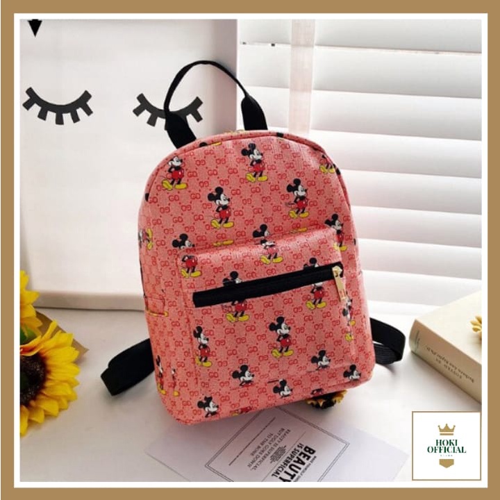 [COD] Tas Ransel Mini MICKEY MOUSE Tas Kecil Wanita Ada Slot Tablet Korean Style Bagpack Murah HokiOfficial