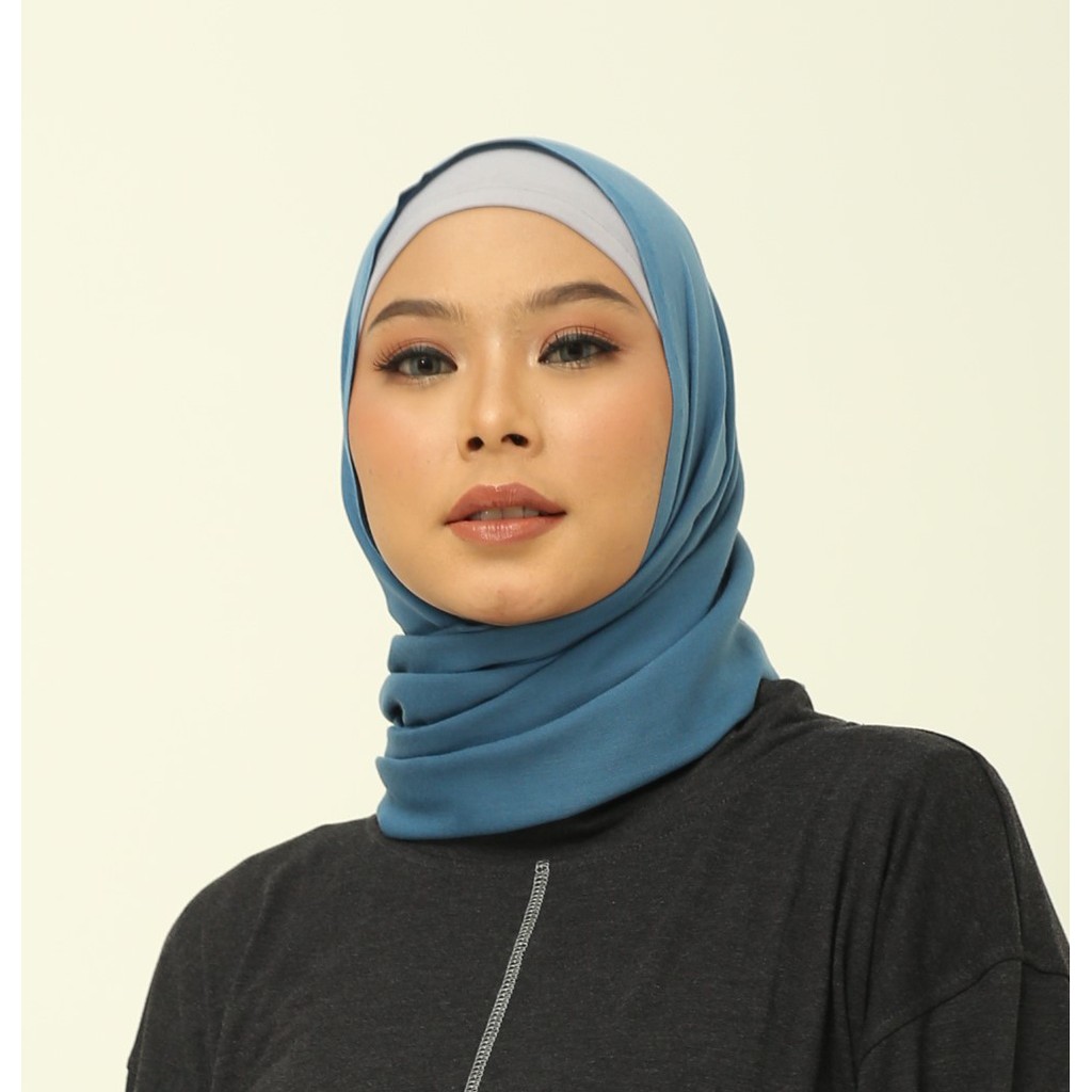Dauky Hijab Selendang Pashmina Audie  Agnella Polycotton-F audie Navy