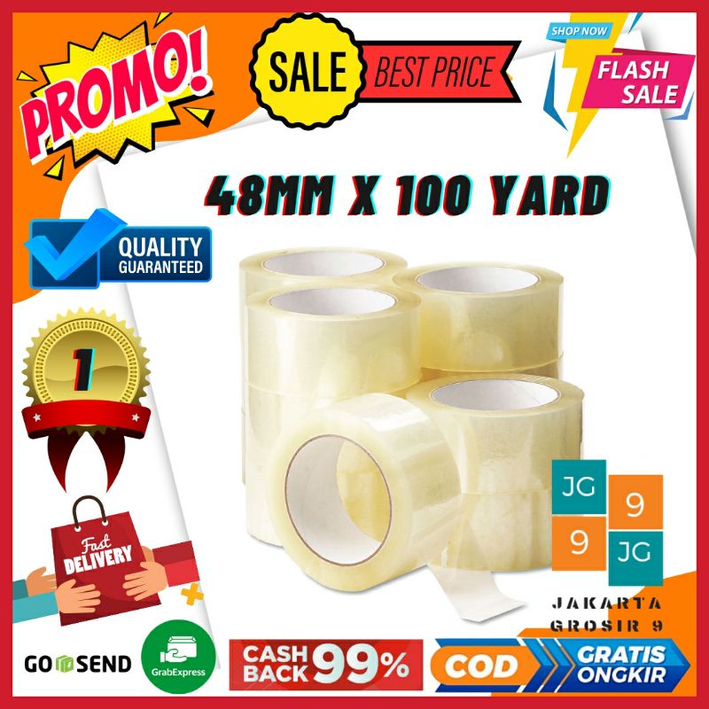 

[TERMURAH] LAKBAN BENING (100 YARDX44MM 2" INCH) LANGSUNG PABRIK