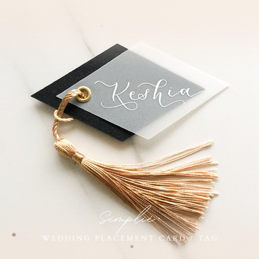 

Kalkir Tag nama/Label /Wedding placement card bentuk diamond