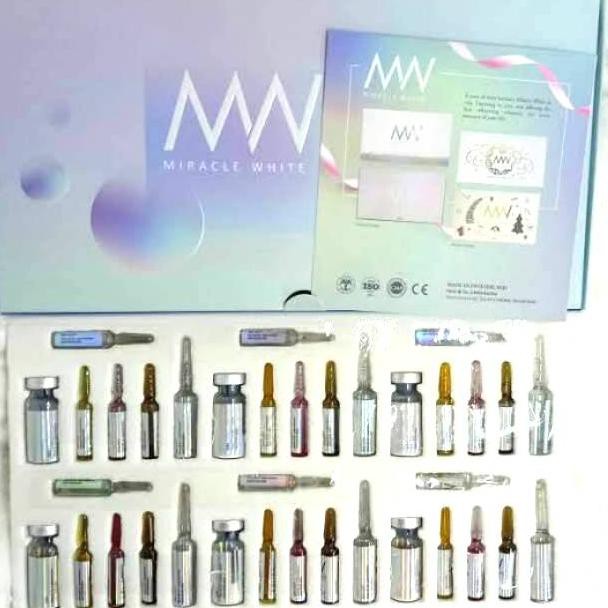 MIRACLE WHITE BOX infus whitening injeksi pemutih suntik putih tubuh original body (KODE 6801)