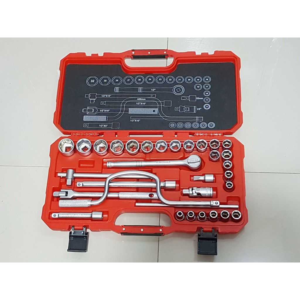 32 PCS 1/2&quot; DR. SOCKET WRENCH SET TK-014 , 6PT MAXPOWER